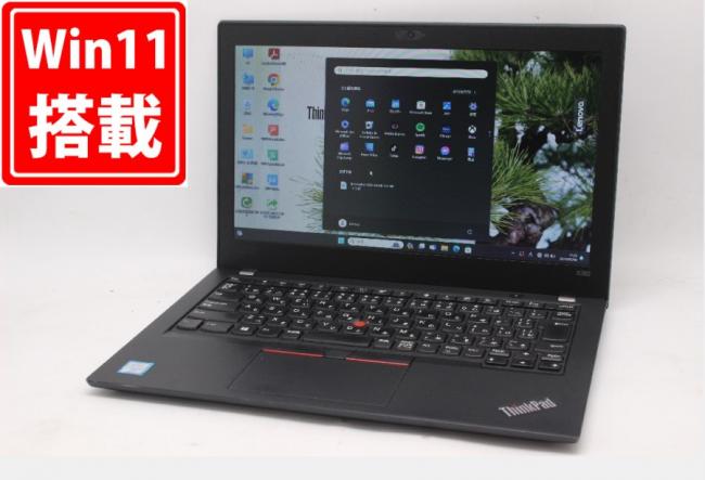 848時間 中古 12.5型 Lenovo ThinkPad X280 Windows11 八世代 i5-8350u 8GB 256GB-SSD カメラ 無線 Office付 中古パソコン 税無 管:1730m
