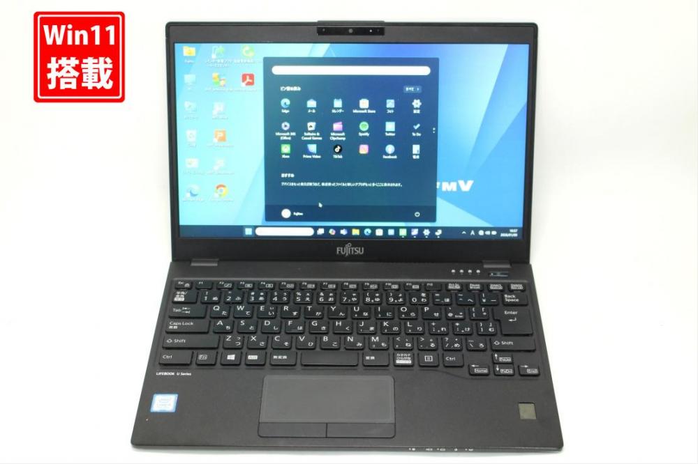 中古 フルHD 13.3型 Fujitsu LIFEBOOK U939B Windows11 第8世代 i5-8265u 8GB 256GB-SSD カメラ 無線Wi-Fi6 Office付き 中古パソコン 管:1027s