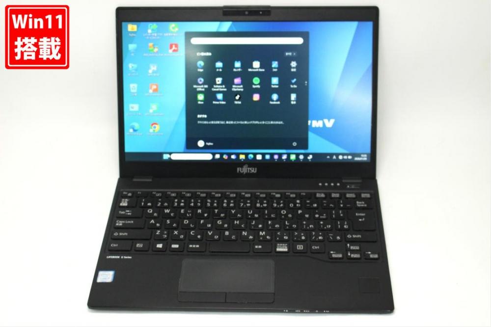 中古 フルHD 13.3型 Fujitsu LIFEBOOK U939B Windows11 第8世代 i5-8365u 8GB 256GB-SSD カメラ LTE 無線 Office付き 中古パソコン 管:1502s