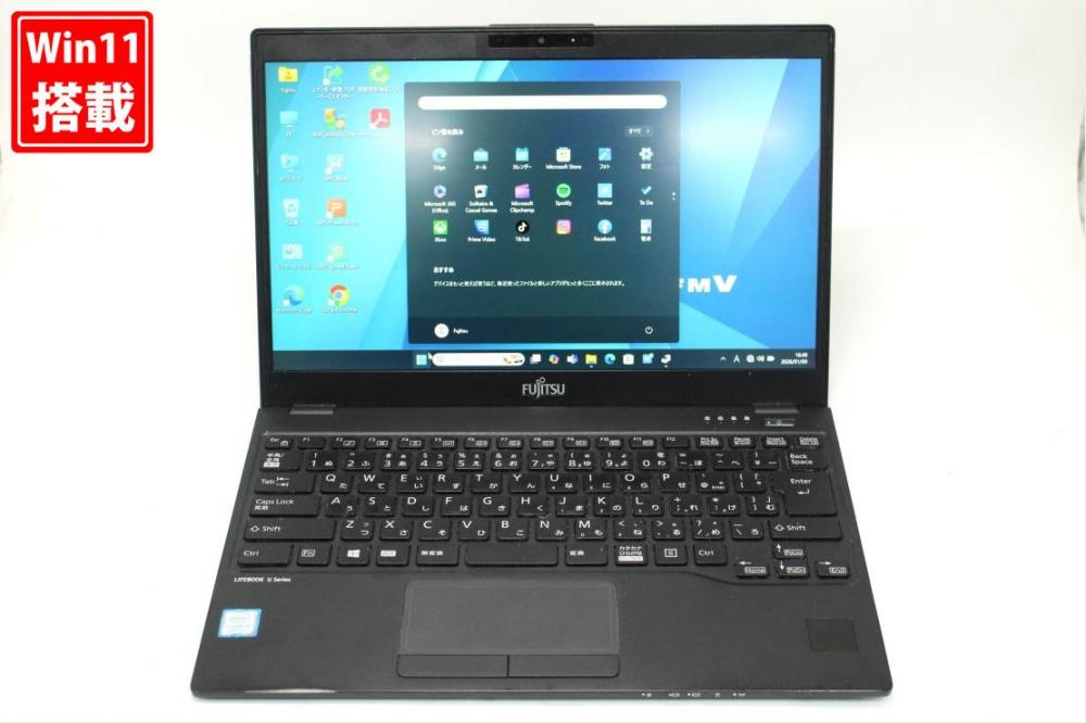 中古 フルHD 13.3型 Fujitsu LIFEBOOK U939B Windows11 第8世代 i5-8365u 8GB 256GB-SSD カメラ LTE 無線 Office付き 中古パソコン 管:1625s
