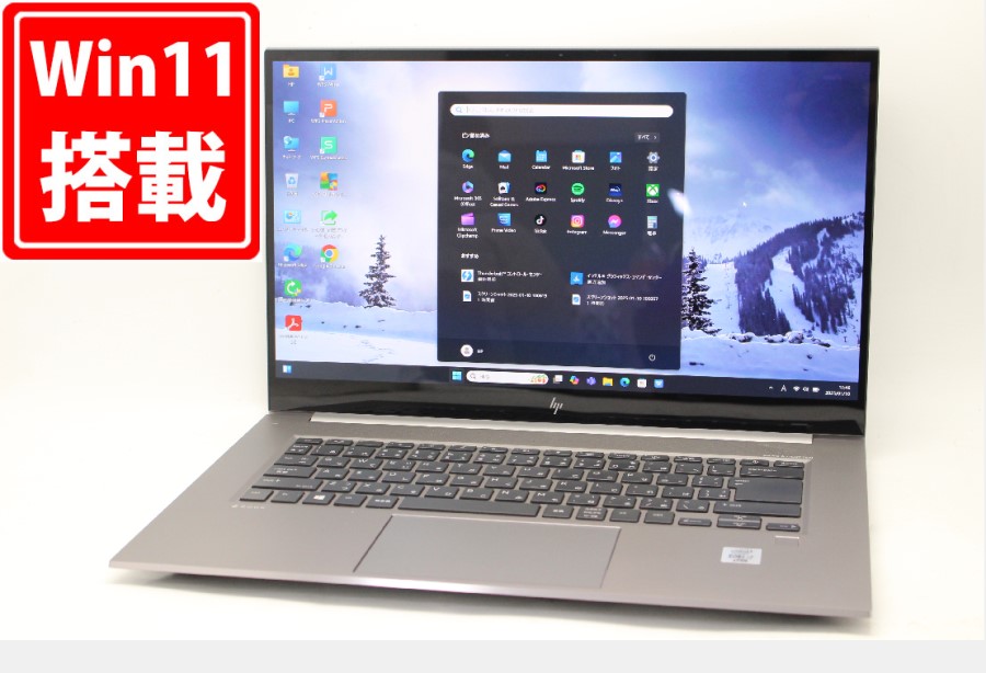 ゲーミングPC  充放電回数41回  NVMe 新品1TB-SSD 中古良品 4K対応 タッチ 15.6型 HP Zbook Create G7 Windows11 第10世代 i7-10850H 32GB NVIDIA GeForce RTX 2070 with Max-Q Design カメラ