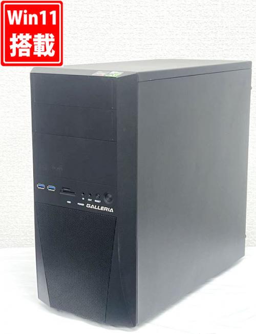 ゲーミングPC  中古美品 THIRDWAVE ドスパラPC GALLERIA RT5 Windows11 AMD Ryzen 5-2600 16GB NVMe 256GB-SSD + 1TB-HDD NVIDIA GeForce GTX 1660Ti Office付 中古パソコン 管:1353h