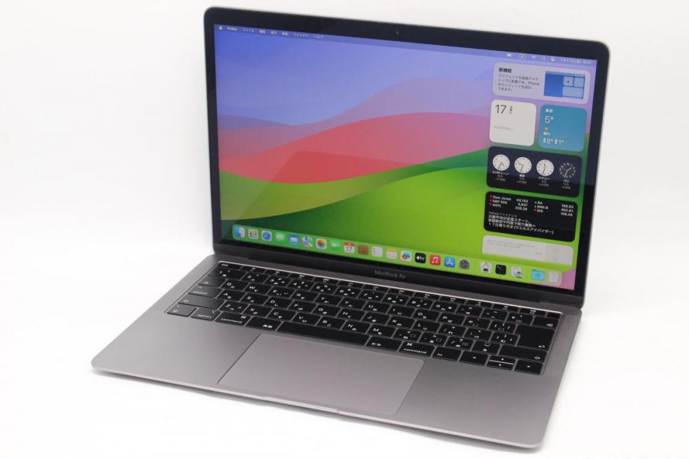 充放電回数42回  良品 2K対応 13.3型 Apple MacBook Air A1932 (Late-2018 ) グレー macOS 14 sonoma(正規Win11追加可) 八世代 i5-8210Y 8GB NVMe 256GB-SSD カメラ 無線 中古パソコン 管:0943h