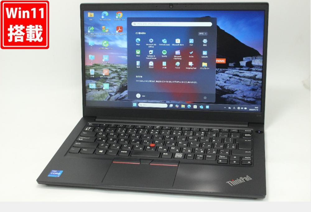 中古 フルHD 14型 Lenovo ThinkPad E14 Gen2 Windows11 第11世代 i7-1165G7 16GB NVMe 256GB-SSD カメラ 無線Wi-Fi6 Office付き 中古パソコン 管:1009w