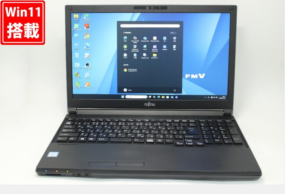 中古 フルHD 15.6型 Fujitsu LIFEBOOK A749C Windows11 第8世代 i7-8665U 8GB 256GB-SSD カメラ 無線 Office付き 中古パソコン 管:1064w