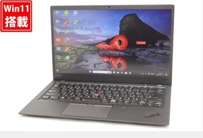 中古 フルHD 14型 Lenovo ThinkPad X1 Carbon 6th Windows11 八世代 i7-8550U 16GB NVMe 512GB-SSD カメラ LTE 無線 Office付 中古パソコン 管:0941w