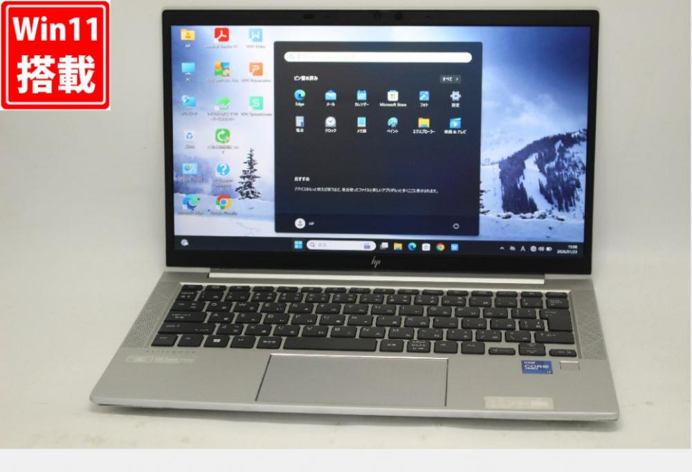中古 フルHD 13.3型 HP EliteBook 830G8 Windows11 第11世代 i7-1185G7 32GB NVMe 512GB-SSD カメラ 無線Wi-Fi6 Office付き 中古パソコン 管:1428v