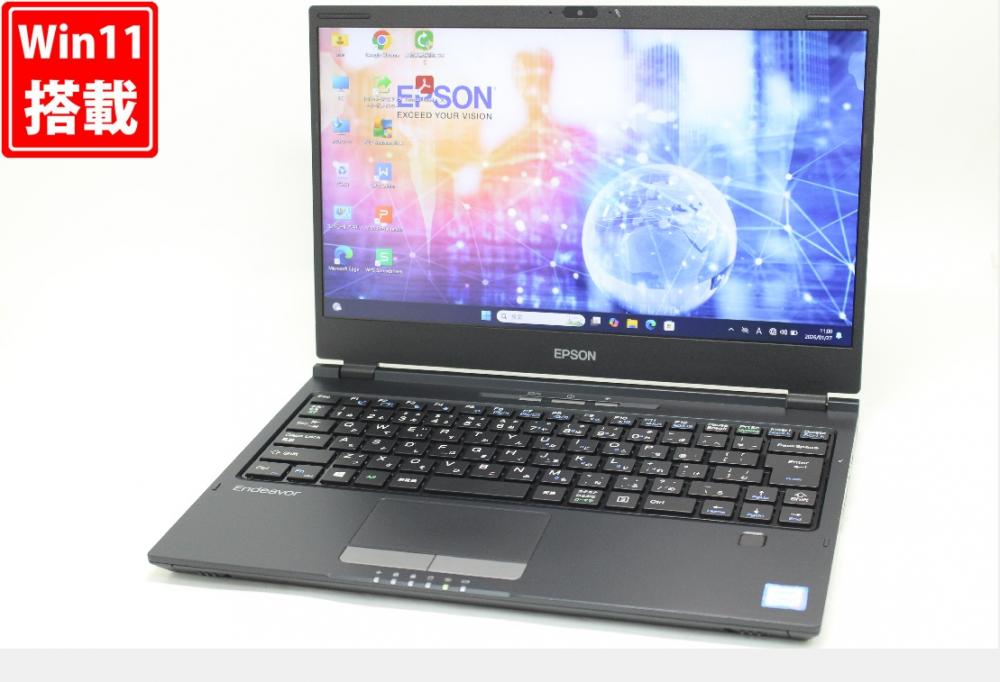 NVMe 新品256GB-SSD 中古良品 フルHD 13.3型 Endeavor NA520E Windows11 第8世代 i7-8565U 16GB カメラ 無線 Office付き 中古パソコン 管:1178w