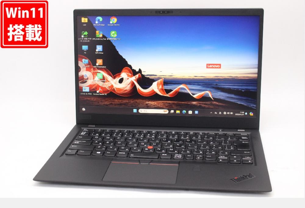 中古良品 フルHD タッチ 14型 Lenovo ThinkPad X1 Carbon 6th Windows11 八世代 i5-8250U 8GB 256GB-SSD カメラ 無線 Office付 中古パソコン 管:1730w