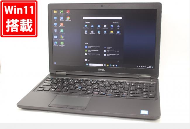 中古良品 フルHD 15.6型 DELL Precision 3520 Windows11 七世代 i7-7820HQ 16GB 512GB-SSD NVIDIA Quadro M620 カメラ 無線 Office付 中古パソコン 管:0944m