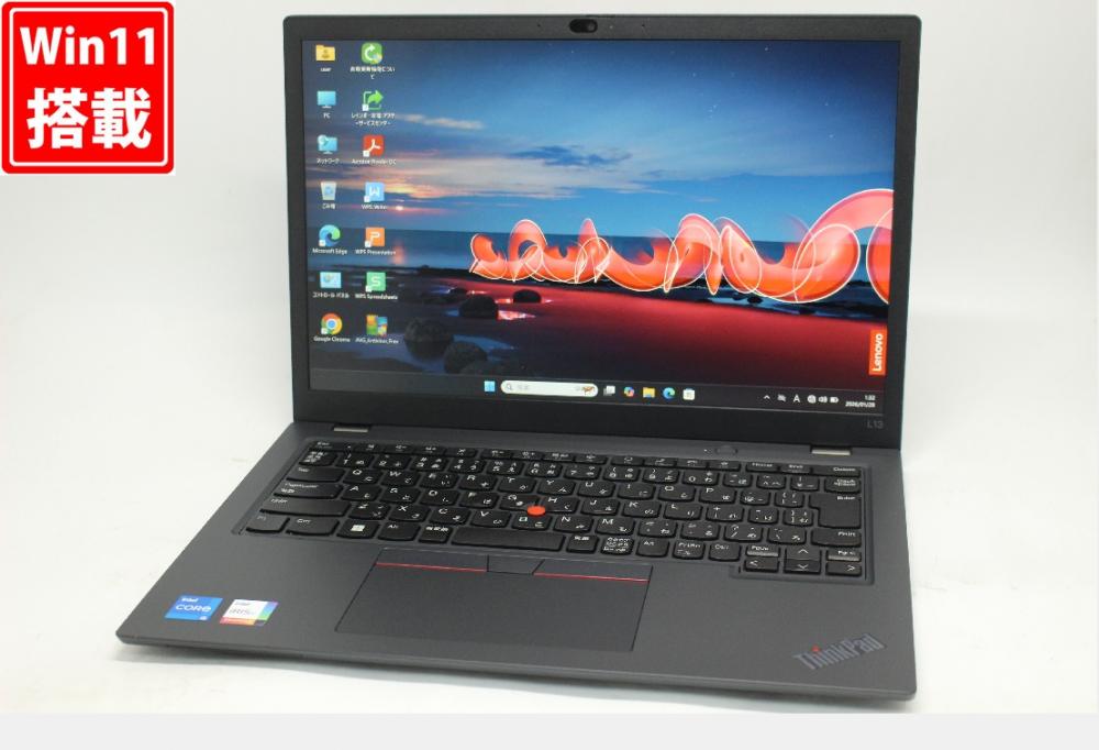 中古美品 フルHD対応WUXGA 13.3型 Lenovo ThinkPad L13 Gen3 Windows11 10コア 第12世代 i5-1235U 16GB NVMe 256GB-SSD カメラ 無線Wi-Fi6 Office付き 中古パソコン 管:1207w