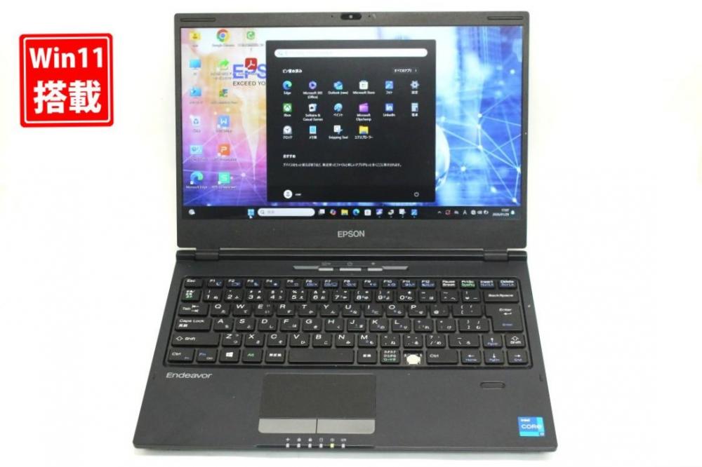 中古良品 フルHD 13.3型 EPSON Endeavor NA521E Windows11 第11世代 i7-1165G7 16GB NVMe 1TB-SSD カメラ 無線Wi-Fi6 Office付き 中古パソコン 管:1630s