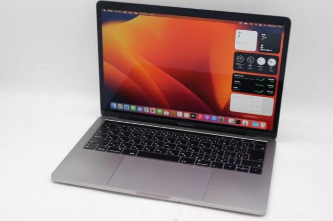 中古 2K対応 13.3型 Apple MacBook Pro A1989 Mid-2018 (Touch Bar) グレー macOS Ventura(正規Win11追加可) 八世代 i7-8559u 16GB 512GB-SSD カメラ 無線 中古パソコン