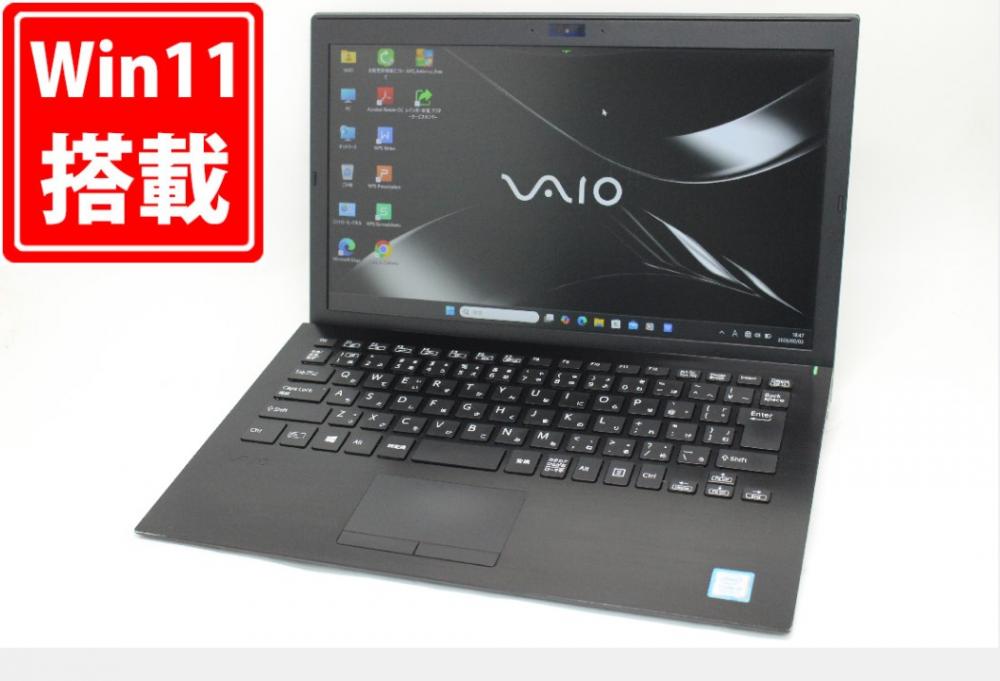 中古 フルHD 13.3型 SONY VAIO VJPG11C11N Windows11 第8世代 i5-8250U 8GB 256GB-SSD カメラ 無線 Office付き 中古パソコン  管:0964m