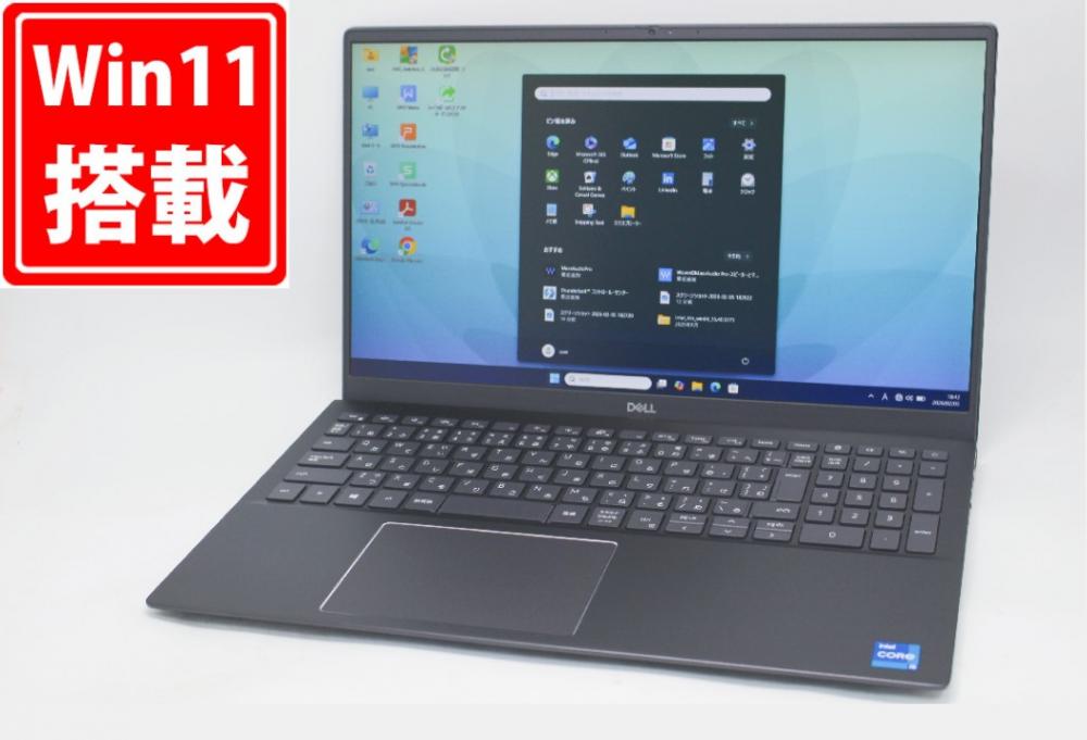 中古良品 フルHD 15.6型 DELL Vostro 5502 Windows11 第11世代 i5-1135G7 8GB NVMe 256GB-SSD カメラ 無線 Office付き 中古パソコン 管:0946m