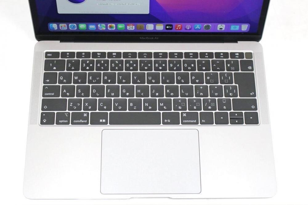  中古美品 2K対応 13.3型 Apple MacBook Air A1932 (Late-2018) macOS Monterey(正規Win11追加可) 八世代 i5-8210Y 8GB 128G-SSD カメラ 無線 税無