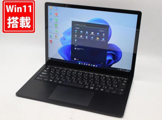 良品 フルHD タッチ 13.5型 Microsoft surface laptop3 希少な黒 Windows11 10世代 i5-1035G7 8GB 256GB-SSD カメラ 無線 Office付 中古パソコン