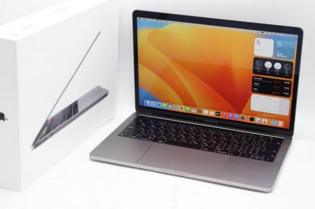 中古美品 2K対応 13.3型 Apple MacBook Pro A1989 2019(Touch Bar)グレー macOS Ventura(正規Win11追加可) 八世代 i5-8279U 16GB 512GB-SSD カメラ 無線 中古パソコン