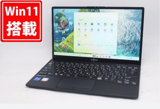 使用775時間 中古 フルHD 13.3型 Fujitsu LIFEBOOK FMVWE3U27W Windows11 第11世代 i7-1165G7 16GB NVMe 256GB-SSD カメラ 無線Wi-Fi6 Office付き 中古パソコン 管:1143m