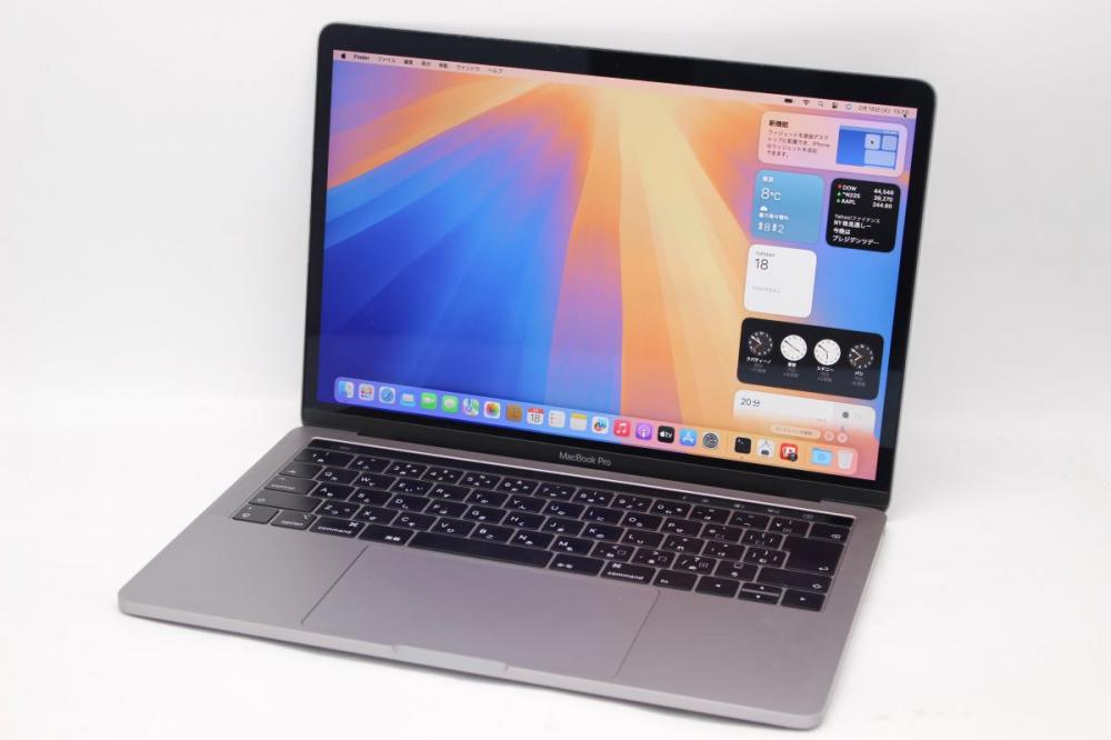 中古 2K対応 13.3型 Apple MacBook Pro A2159 2019(Touch Bar) グレー macOS 15 Sequoia(正規Win11追加可) 八世代 i7-8557U 16GB NVMe 1TB-SSD カメラ 無線 中古パソコン 管:1602h
