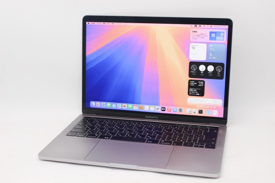 中古良品 2K対応 13.3型 Apple MacBook Pro A2159 (Touch Bar) macOS 15 Sequoia(正規Win11追加可) 八世代 i5-8257U 16GB NVMe 256GB-SSD カメラ 無線 中古パソコン 管:1629m