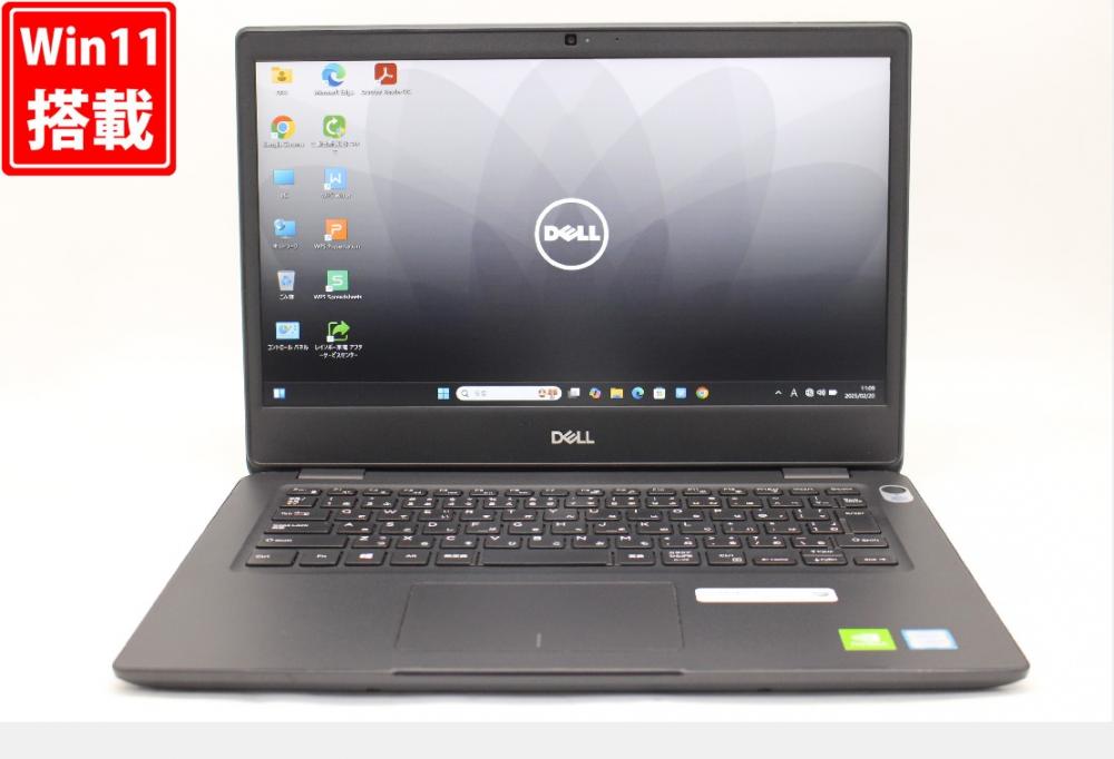 中古 フルHD 14型 DELL Latitude 3400 Windows11 八世代 i7-8565U 8GB 128GB-SSD + 500GB-HDD GeForce MX130 カメラ 無線 Office付 中古パソコン 管:1143w