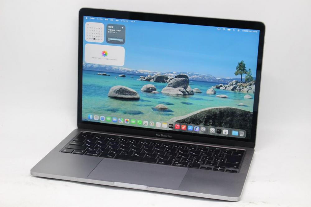中古 2K対応 13.3型 Apple MacBook Pro A2251 (2020,TouchBar) グレー macOS 26 Tahoe(正規Win11追加可) 第10世代 i5-1038NG7 16GB NVMe 512GB-SSD カメラ 無線Wi-Fi6 中古パソコン 管:1626h