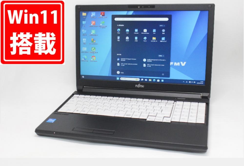 充放電回数1回 新品256GB-SSD 美品 15.6型 Fujitsu LIFEBOOK A5512KX Windows11 10コア 第12世代 i5-1235U 16GB カメラ 無線Wi-Fi6 Office付き 中古パソコン 管:1342m