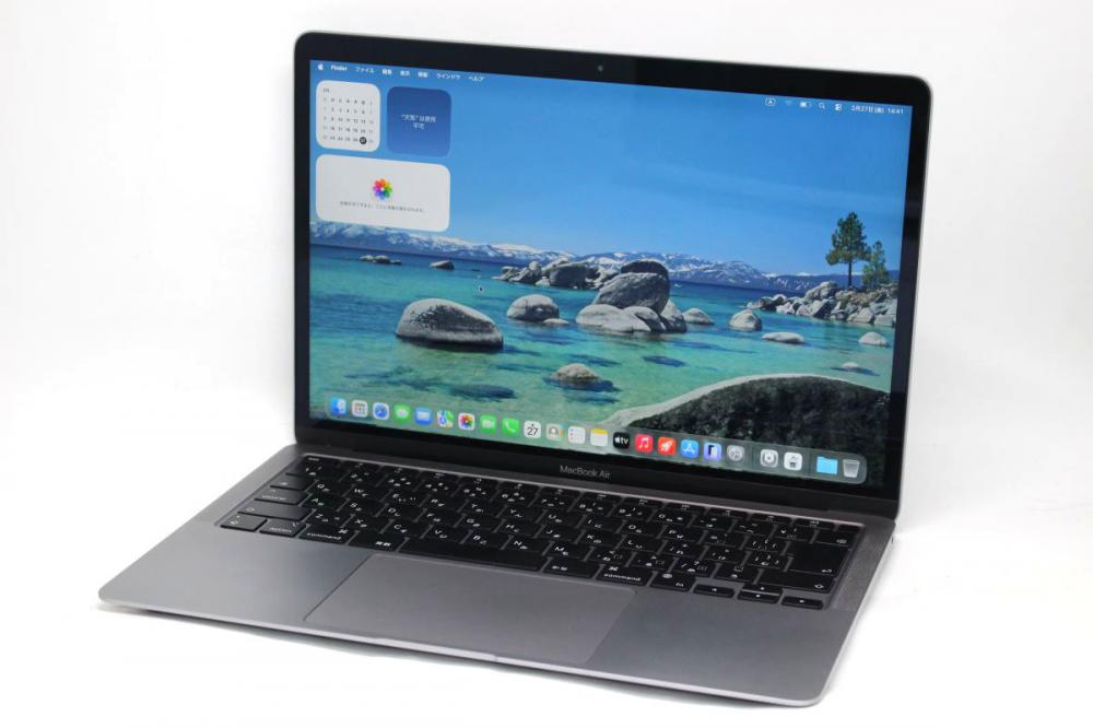 中古 2K対応 13.3型 Apple MacBook Air A2337 (2020年式) グレー macOS 26 Tahoe 8コア 卓越性能Apple-M1 8GB NVMe 256GB-SSD カメラ 無線Wi-Fi6 中古パソコン 管:1507h