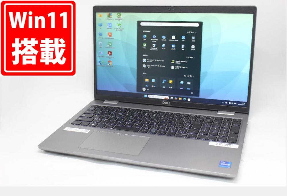 良品 フルHD 15.6型 DELL Precision 3561 Windows11 8コア 第11世代 i7-11800H 32GB NVMe 512GB-SSD NVIDIA Quadro T1200 カメラ 無線 Office付き 中古パソコン 管:1518m