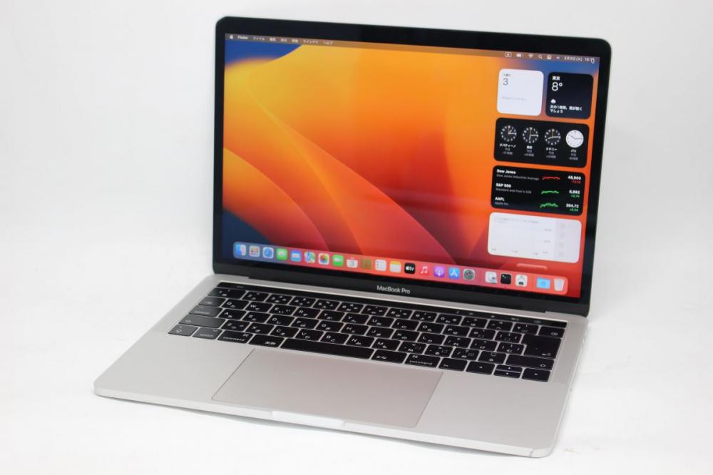 訳有 2K対応 13.3型 Apple MacBook Pro A1706 Mid-2017 TouchBar macOS 13 Ventura(正規Win11追加可) 七世代 i7-7567u 16GB NVMe 512GB-SSD カメラ 無線 中古パソコン 管:1822h