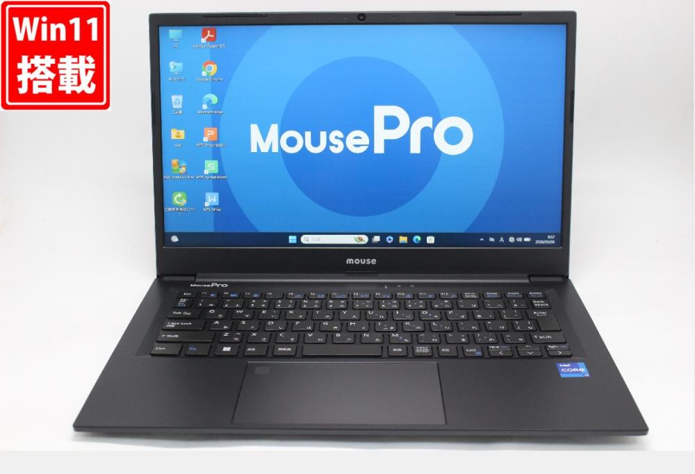 中古良品 フルHD 14型 MousePro C4I7U01BKAAA Windows11 第11世代 i7-1195G7 32GB NVMe 512GB-SSD カメラ 無線Wi-Fi6 Office付き 中古パソコン 管:1048w