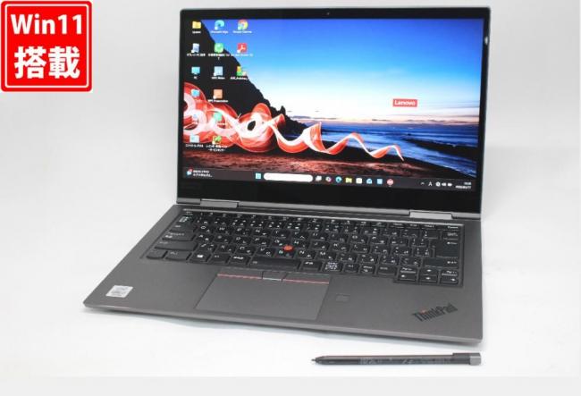中古良品 4K液晶 タッチ 14型 Lenovo ThinkPad X1 Yoga Windows11 第10世代 i7-10510U 16GB NVMe 256GB-SSD カメラ 無線 Office付き 中古パソコン 管:1074w
