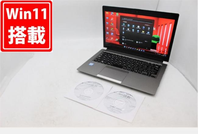 良品 フルHD 13.3型 TOSHIBA dynabook R63M Windows11 八世代 i5-8250U 8GB  256GB-SSD カメラ 無線  Office付 中古パソコンWin11 税無