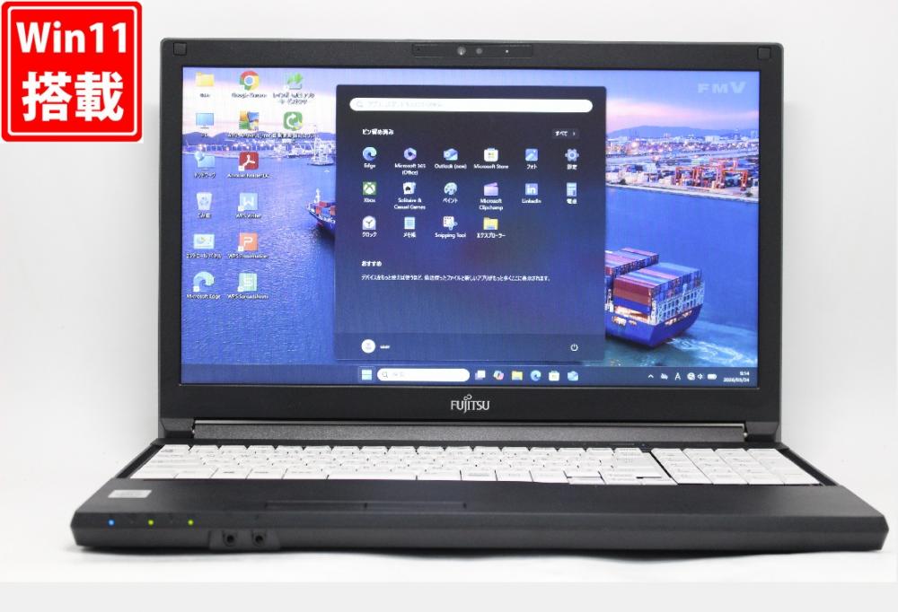 充放電回数2回 良品 15.6型 Fujitsu LIFEBOOK A5510E Windows11 第10世代 i5-10310u 8GB 512GB-SSD カメラ 無線Wi-Fi6 Office付き 中古パソコン 管:0968r