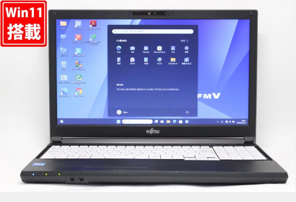充放電回数76回 中古 15.6型 Fujitsu LIFEBOOK A5511G Windows11 第11世代 i5-1135G7 8GB NVMe 256GB-SSD カメラ 無線Wi-Fi6 Office付き 中古パソコン 管:0964r