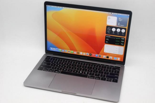 中古良品 2K対応 13.3型 Apple MacBook Pro A2159 2019(Touch Bar)グレー macOS Ventura(正規Win11追加可) 八世代 i7-8557U 16GB NVMe 256GB-SSD カメラ 無線 中古パソコン