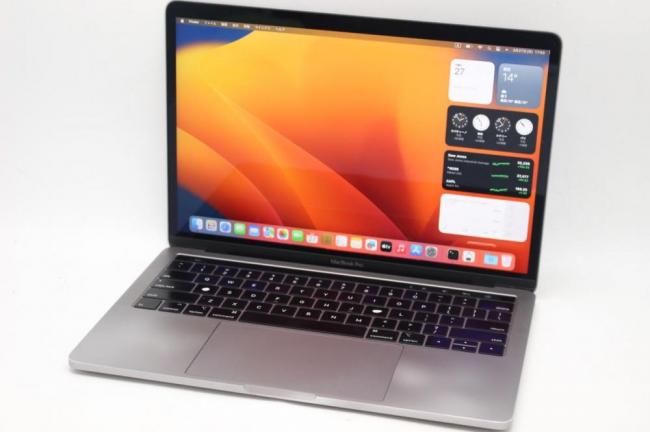 中古 2K対応 13.3型 Apple MacBook Pro A2159 2019(Touch Bar)グレー macOS Ventura(正規Win11追加可) 八世代 i7-8557U 16GB NVMe 256GB-SSD カメラ 無線 中古パソコン