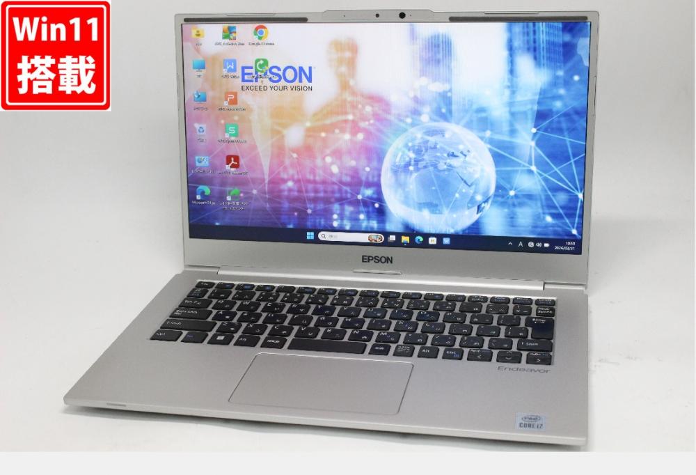 中古良品 フルHD 14型 EPSON Endeavor NA710E Windows11 第10世代 i7-10510U 16GB NVMe 256GB-SSD カメラ 無線Wi-Fi6 Office付き 中古パソコン 管:1117w