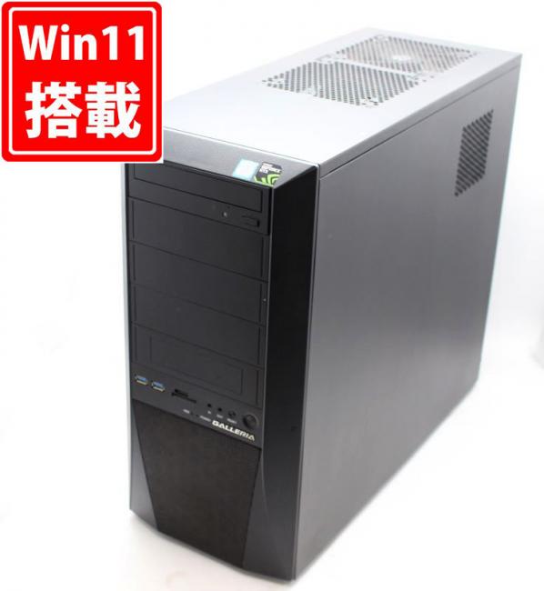 ゲーミングPC  良品 ドスパラ Diginnos GALLERIA ZV Windows11 八世代 i7-8700K 16GB NVMe 256GB-SSD + 2000GB-HDD NVIDIA GTX 1070Ti Office付 中古パソコン