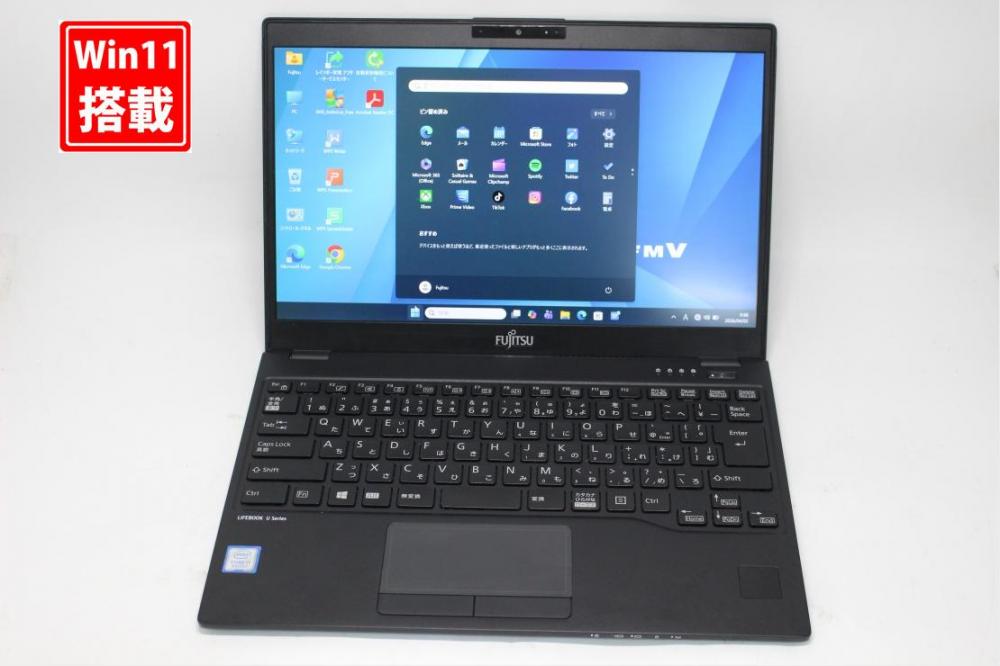 中古 フルHD 13.3型 Fujitsu LIFEBOOK U939C Windows11 第8世代 i7-8665u 16GB 256GB-SSD カメラ 無線 Office付き 中古パソコン 管:1833s