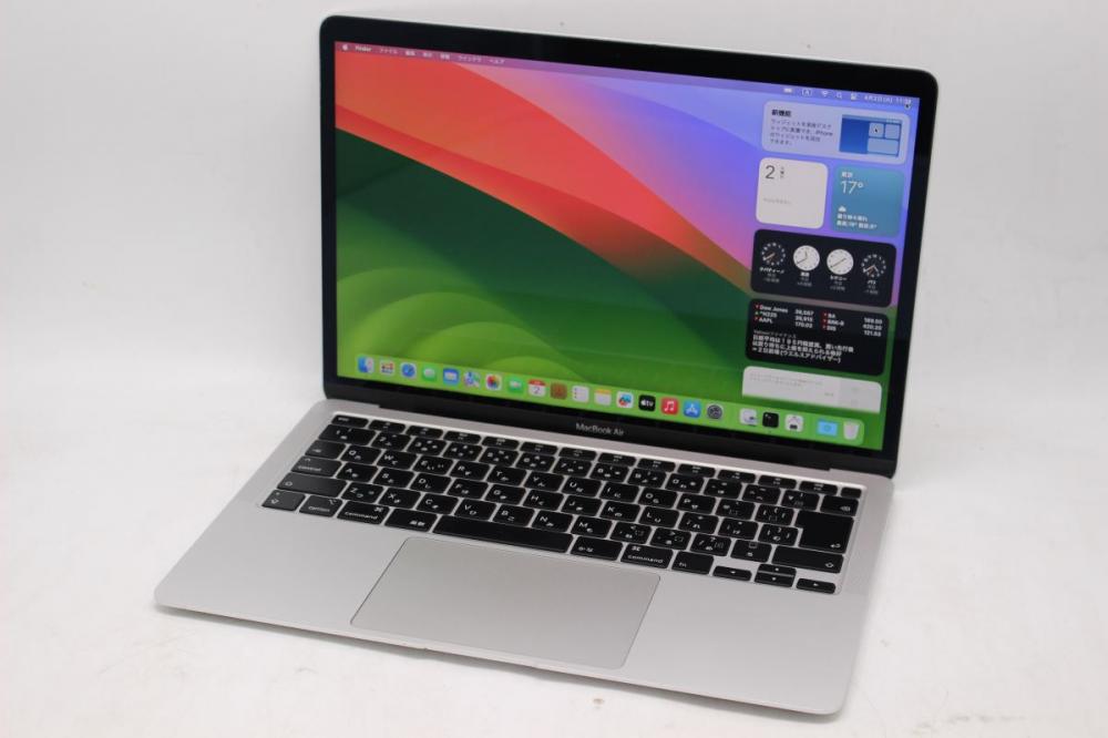 中古 2K対応 13.3型 Apple MacBoko Air A2179 (2020年) macOS 14 sonoma(正規Win11追加可) 10世代 i3-1000NG4 8GB NVMe 256GB-SSD カメラ 無線 中古パソコン 管:1317h