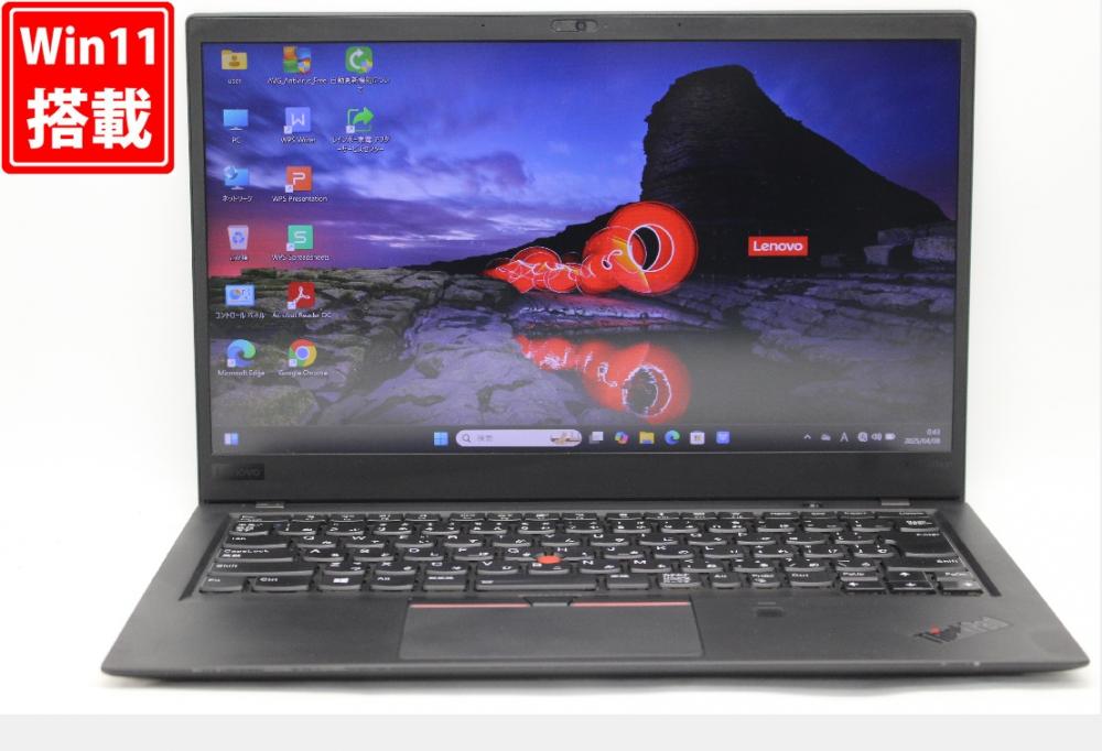 中古 フルHD 14型 Lenovo X1 Carbon Gen6 Windows11 八世代 i5-8350u 8GB NVMe 256GB-SSD カメラ 無線 Office付 中古パソコン 管:0947r