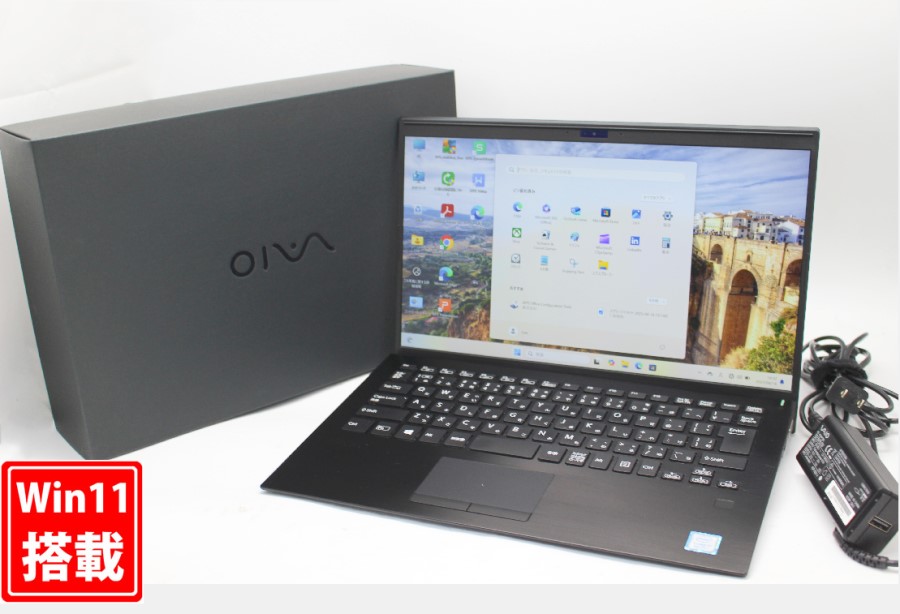 1200時間 良品 フルHD 14型 SONY VJS141C12N Windows11 八世代 i7-8565U 16GB NVMe 512GB-SSD カメラ LTE 無線 Office付 中古パソコン 管:1598m