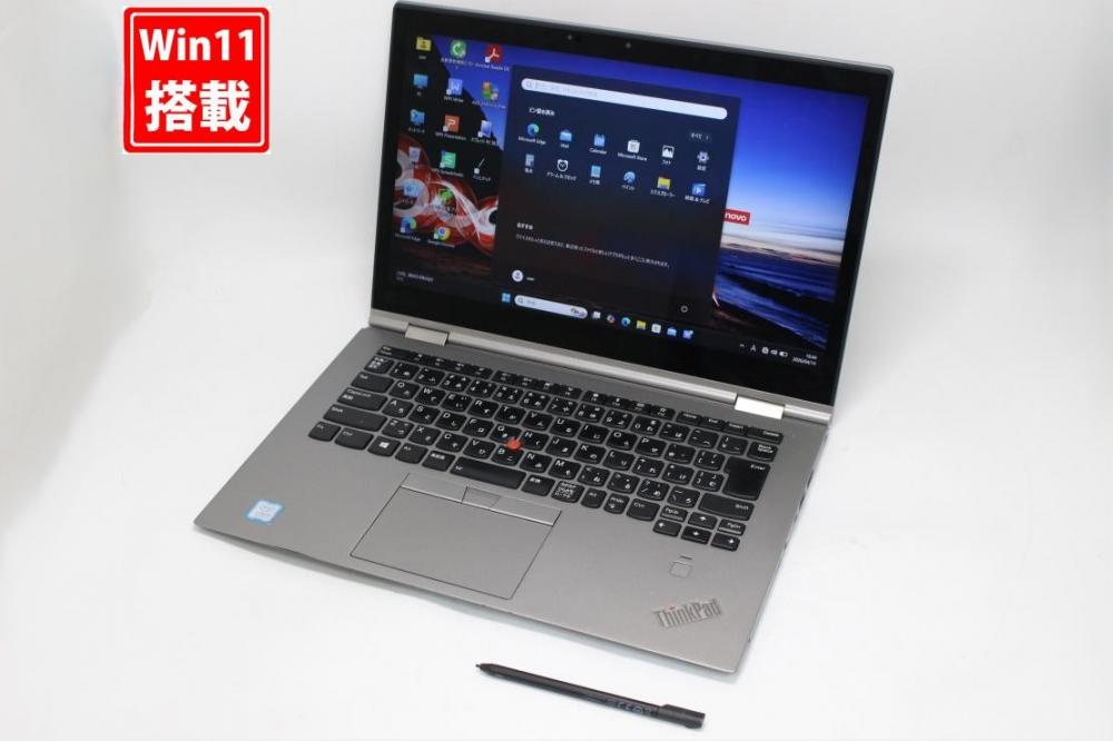 良品 フルHD タッチ 14型 Lenovo ThinkPad X1 YOGA Windows11 第8世代 i5-8250u 8GB 256GB-SSD カメラ 無線 Office付き 中古パソコン 管:1621s