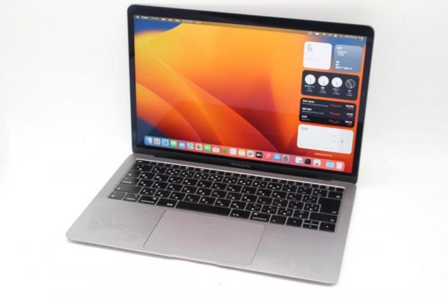 中古 2K対応 13.3型 Apple MacBook Air A1932 (Late-2018) グレー macOS Ventura 13.0(正規Win11追加可) 八世代 i5-8210Y 16GB NVMe 256GB-SSD カメラ 中古パソコン