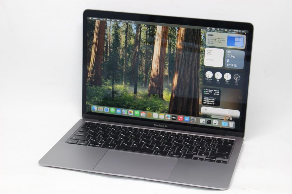 良品 2K液晶 13.3型 Apple MacBoko Air A2179 (2020年) グレー macOS 15 Sequoia(正規Win11追加可) 第10世代 i3-1000NG4 8GB NVMe 256GB-SSD カメラ 無線 中古パソコン 管:1040h