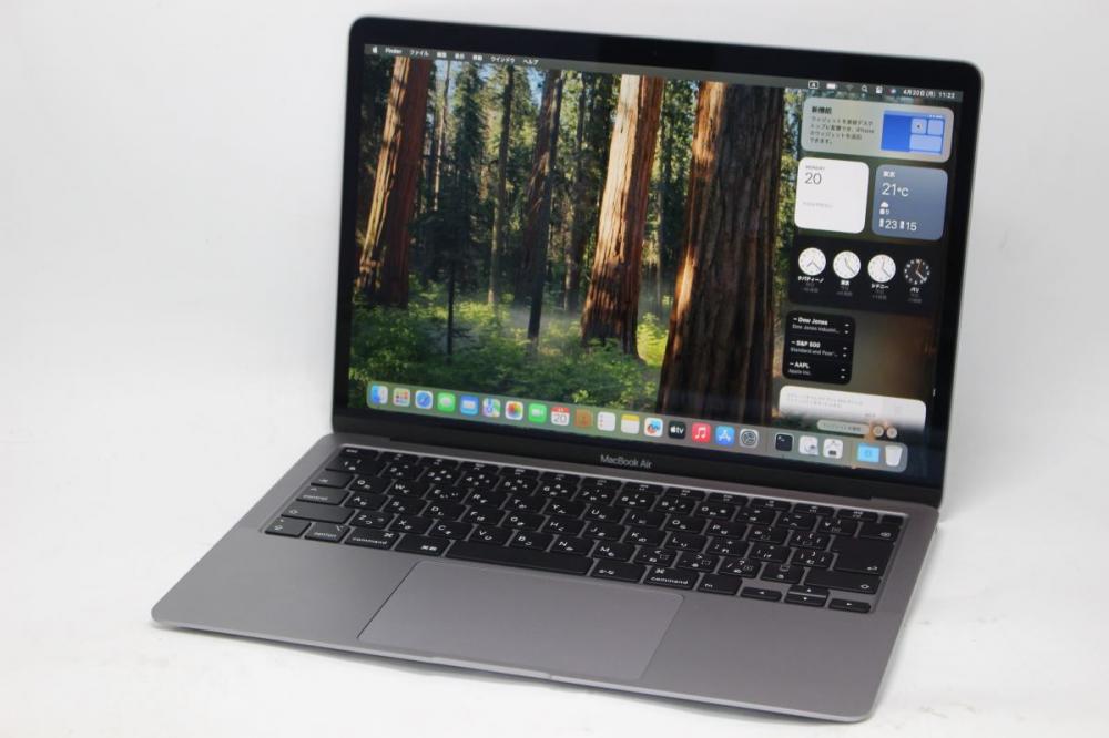 充放電回数11回 中古美品 2K液晶 13.3型 Apple MacBoko Air A2179 (2020年) グレー macOS 15 Sequoia(正規Win11追加可) 第10世代 i3-1000NG4 8GB NVMe 256GB-SSD カメラ 無線 中古パソコン 管:1143h