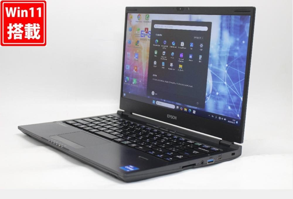 中古 フルHD 13.3型 EPSON NA512E Windows11 第11世代 i7-1165G7 32GB NVMe 256GB-SSD カメラ 無線Wi-Fi6 Office付き 中古パソコン 管:1060r