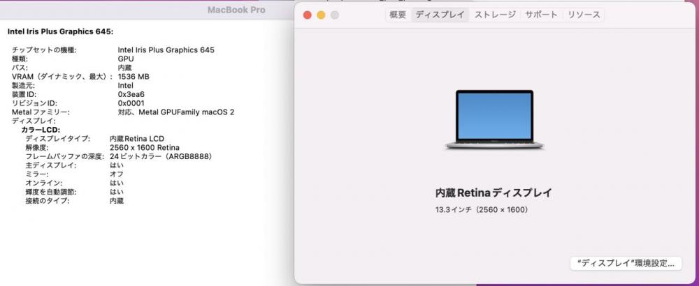  美品 2K対応 13.3型 Apple A2159 2019(Touch Bar) macOS Monterey(正規Win11追加可) 八世代 i5-8257U 8GB 256GB-SSD 無線